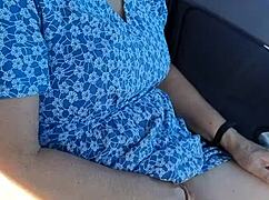 A man wanks nervously in public carpark as someone approaches