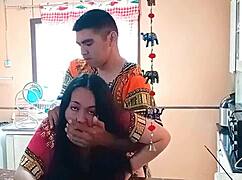 stepmom bent over kitchen counter takes monster cock doggystyle pounding?!