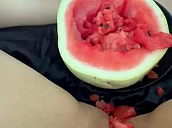 Hey arab teen squirts watermelon in tight pussy homemade los angeles kinky food fetish multiple orgasms girl next door