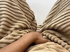 Lonely petite teen fucks her tight horny pussy hard