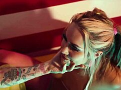 Yo, check freaky arcade action with Misty Meaner and Jordan Sky squirting outdoors!!