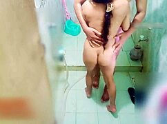 Desi auntie mommy bent over bathroom doggystyle hardcore fuck quickie