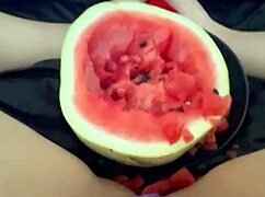 Hey arab teen squirts watermelon in tight pussy homemade los angeles kinky food fetish multiple orgasms girl next door