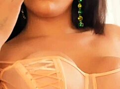 Fernanda Sallimeny beautiful Brazilian transsexual crossdresses in French bedroom