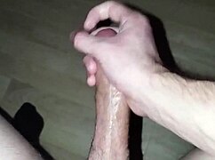 Watch this young amateur stroke huge cock to massive cum explosion after massage