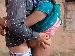 village husband and wife share hot intimate moments on ranch