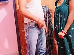 village husband and wife share hot intimate moments on ranch