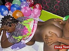 curvy latina wife spanks big tits in christmas costume homemade dildo sex