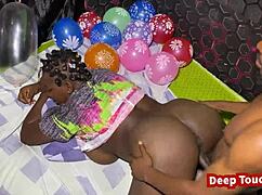 curvy latina wife spanks big tits in christmas costume homemade dildo sex