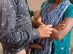 village husband and wife share hot intimate moments on ranch