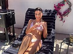 whoa, check out this cheating wife bouncing on bbc poolboy's monster cock on her work trip 😈🍆💦