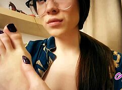 arianamaybe delivers sloppy toe sucking in ultimate foot fetish frenzy