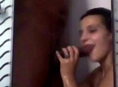 husband almost catches me fucking his uncle in steamy shower?