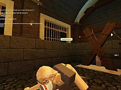 in roblox world blonde slut takes deep anal and rides hard