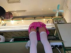 i couldn't hold back kissing her bare ass bent over the counter