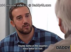 Daddy Watches Blonde Girlfriend Fuck Old Man