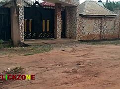 your big ebony neighbor's oiled fat ass begs for young cock in homemade closeup sex