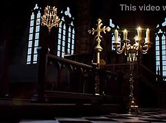 i finally get to fuck this pretty nun's tight pussy and ass