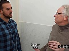 Daddy Watches Blonde Girlfriend Fuck Old Man