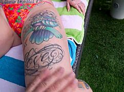 my stepson rubbed lotion on my tatts then fucked me so good