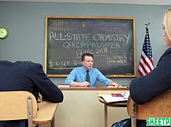 innocent teen chloe rose handles big cock in chemistry lesson