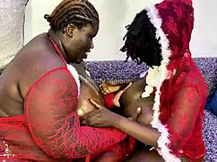 threesome with ssbbw mrs claus... she squirts on bbc full flick!