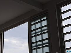 This girl's huge black ass makes me fuck her hard right after shower domination!