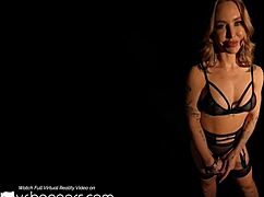 perfect stocking blonde bends over for pov doggy cowgirl in vr bangers full darkness asmr