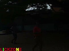 your big ebony neighbor's oiled fat ass begs for young cock in homemade closeup sex