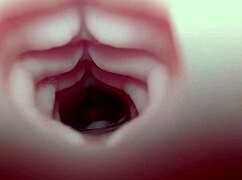 emelie takes a quick creampie from the bad dragon fleshlight with sloppy sounds