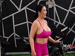 sneaky perv pounds suki sin's big tits big ass in gym hardcore