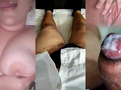 my ex came over teasing her perfect tits till i came hard for her