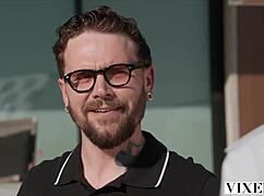 STUNNING NICOLE KITT Deepthroats Cock Then Rides Doggystyle In Lingerie!