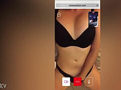 hot stranger brunette spies me stroking cock on cam boobs teasing voyeur style