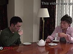 japanese milf sucks cock before creampie pounding