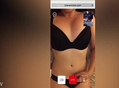 hot stranger brunette spies me stroking cock on cam boobs teasing voyeur style