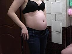 whoa, nurse gives pregnant milf's hairy pussy milky enema massage till orgasm 😍