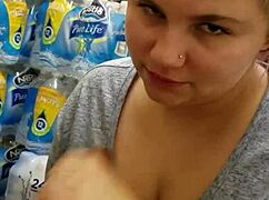 blowjob at work on massive black cock, swallowing every drop like a pro slut!