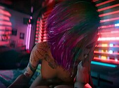 Judy Alvarez Rides Cock Wild in Cyberpunk Hentai Cowgirl