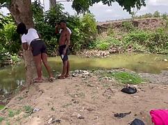 plump big ass bbw girlfriend worships huge tits outdoors forest adventure!