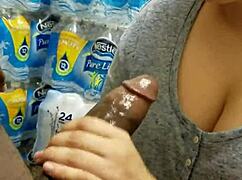 blowjob at work on massive black cock, swallowing every drop like a pro slut!