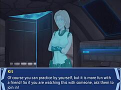 Orange Trainer Groping Her Massive Boobs and Juicy Tits Closeup