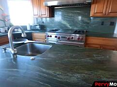 Hot cougar mom catches young perv stroking to her private pics then rides him cowgirl style