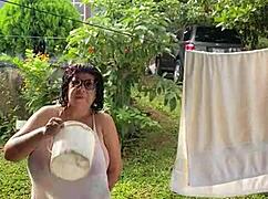 overwhelmed by public exposure of big tits outdoors