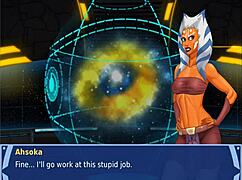 Orange Trainer Groping Her Massive Boobs and Juicy Tits Closeup