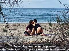 caught beach lovers fuck passionate squirting cowgirl doggy orgasms