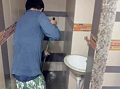 my busty stepdaughter's big tits bounce as i unwrap her as my new year fuck gift to this old perv