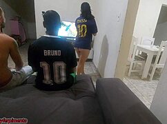 had to fuck husband's friend on a bet but got so horny we did dp