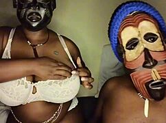 that thick hairy kenyan church slut's fat ass bouncing on huge black cock bareback