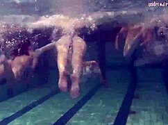ivetta katka barbara dive into hot underwater lesbian pool play
